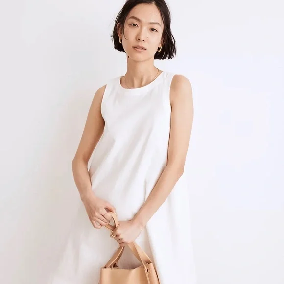 Dresses | Nwt Madewell Linen Blend Tank Mini Dress Xxs | Poshmark